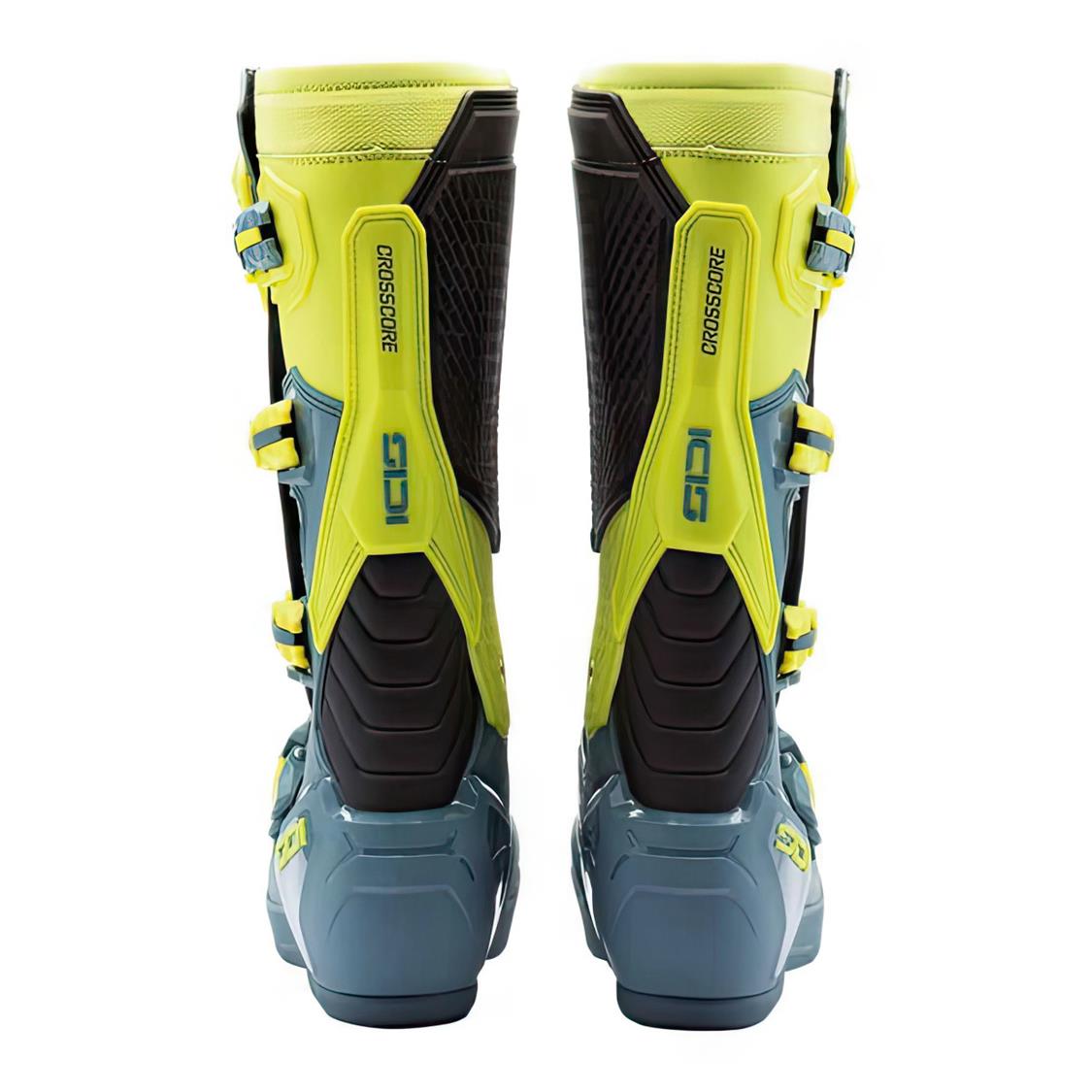 SIDI Crosscore Petrol Yellow - Back