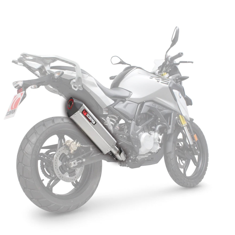 BMW G310 R / G310 GS 16-24 Serket Parallel Full System Brush Stainless Scorpion (RBM78SYSSEO)