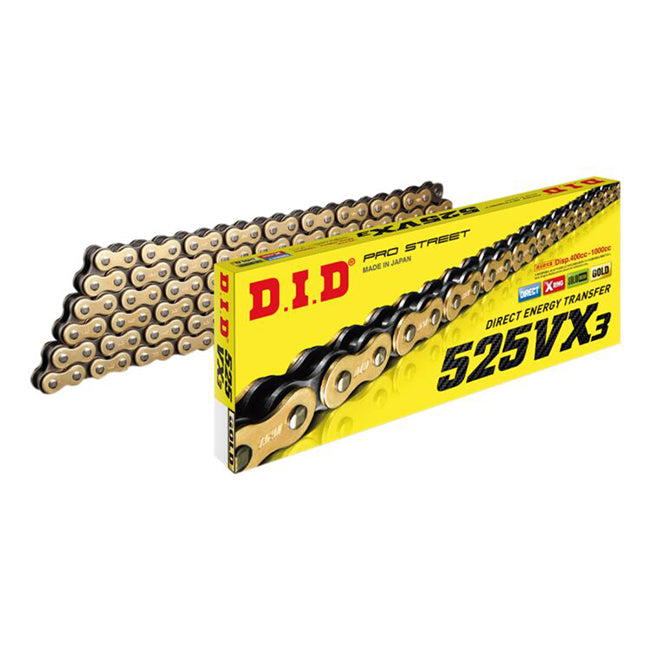 DID 525VX3 X-RING CHAIN GOLD