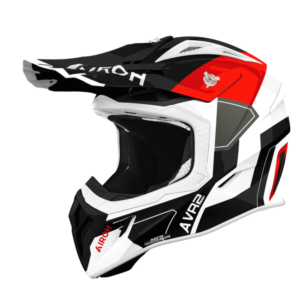AIROH Aviator Ace 2 - Shield - White Red Gloss