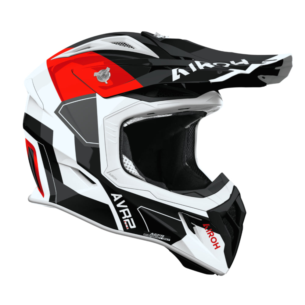 AIROH Aviator Ace 2 - Shield - White Red Gloss