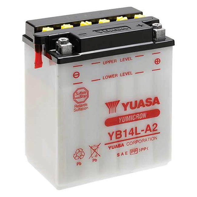 YUASA YB14LA2PK - comes with acid pack