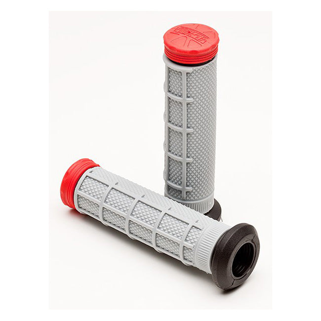 ATV Tri Density Grips - Half Waffle Red